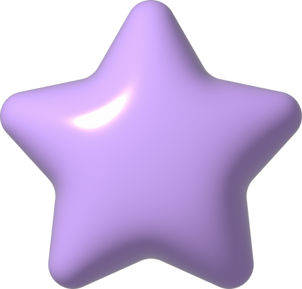 3D Purple Star Icon